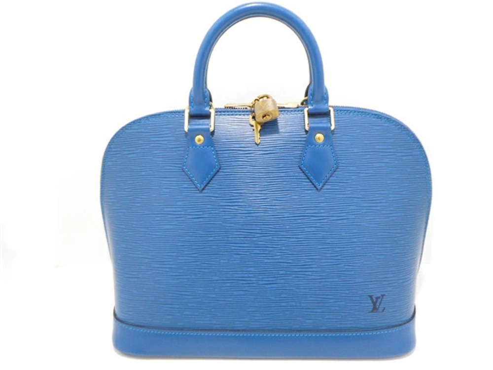 LOUIS VUITTON Alma Handbag Epi Leather Toledo Blue